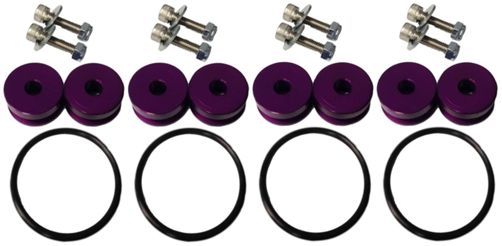 Picture of Torque Solution Billet Bumper Quick Release Kit Combo Purple: Universal