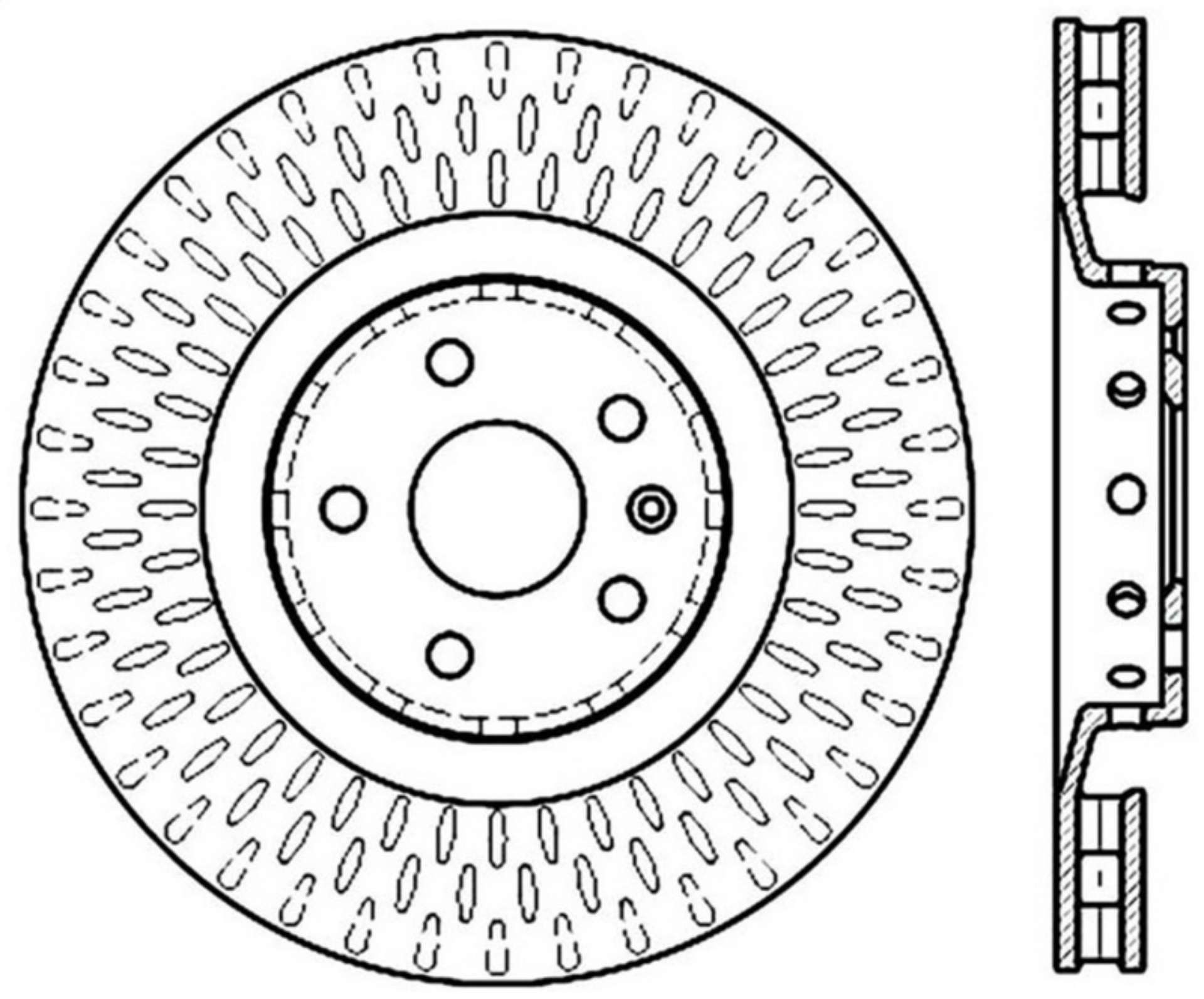 Picture of StopTech Drilled & Slotted Left Sport Brake Rotor for 2009 Cadillac CTS-V