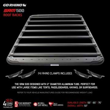 Picture of Go Rhino SRM 500 Roof Rack - 75in