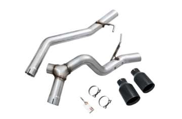 Picture of AWE Tuning 2020+ Jeep Gladiator 3-6L Trail-to-Tread Dual Exhaust Conversion Kit w-Diamond Blk Tips