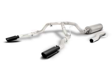 Picture of Gibson 21-22 GMC Yukon-Chevy Tahoe 5-3L 2-4WD Cat-Back Dual Split Exhaust System - Stainless