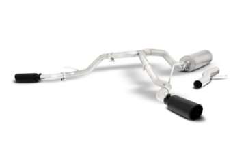 Picture of Gibson 21-22 GMC Yukon-Chevy Tahoe 5-3L 2-4WD Cat-Back Dual Extreme Exhaust System - Stainless