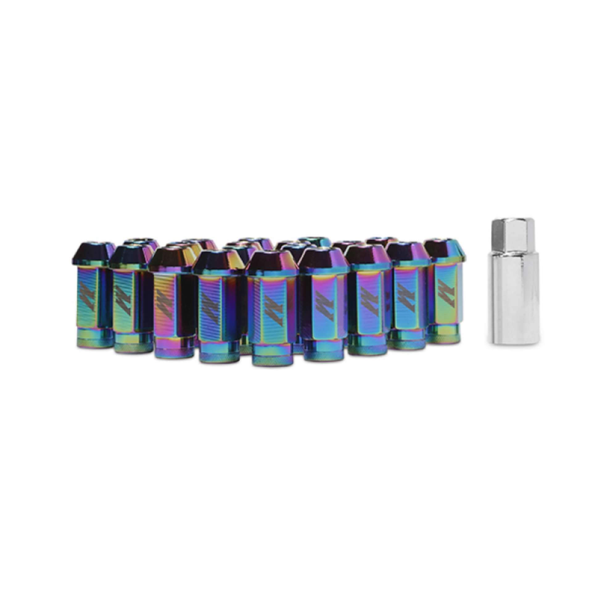 Picture of Mishimoto Aluminum Locking Lug Nuts M12 x 1-5 - Neo Chrome