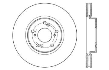 Picture of StopTech Drilled Sport Brake Rotor Front Left 13 Honda Accord Sport