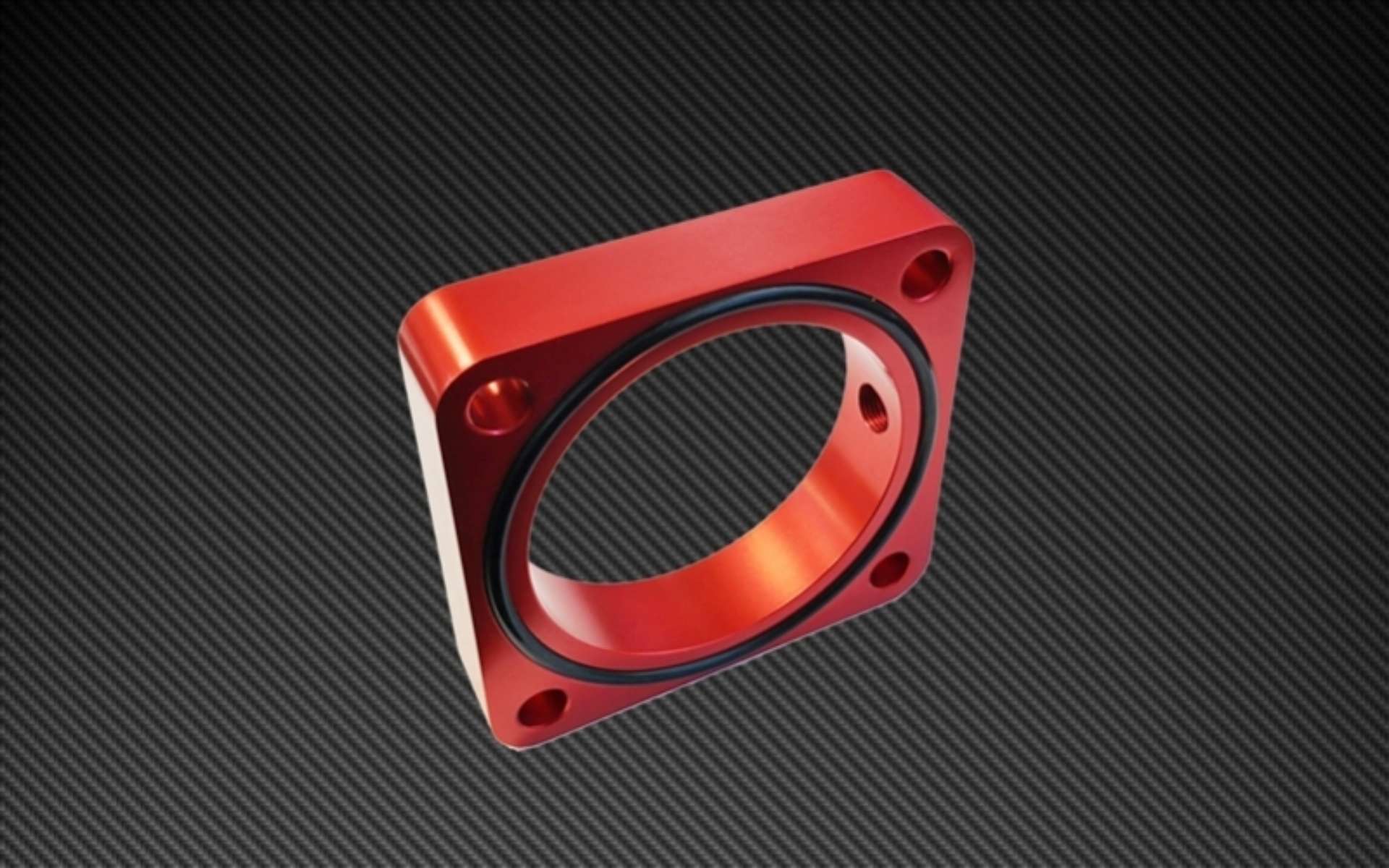 Picture of Torque Solution Throttle Body Spacer 2013+ Subaru BRZ-Scion FR-S - Red