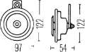 Picture of Hella Sharptone Horn Kit 12V 415-350Hz Yellow 3BB922000731 = H31000001 Min Qty 360