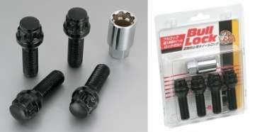 Picture of Project Kics Black Kics Bull Lock Bolt 12X1-50 28Mm Black - 12X1-50