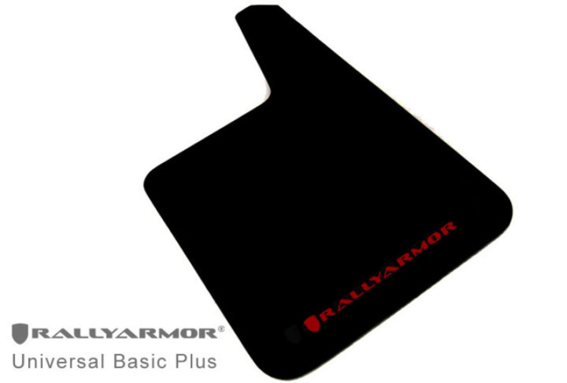 Picture of Rally Armor Universal Fit No Hardware Basic Plus Black Mud Flap w- Red Logo