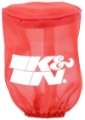 Picture of K&N Drycharger Air Filter Wrap - Round Straight - Red Closed Top 3in Inside Dia x 4in Height