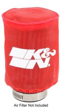 Picture of K&N Drycharger Air Filter Wrap - Round Straight - Red Closed Top 3in Inside Dia x 4in Height