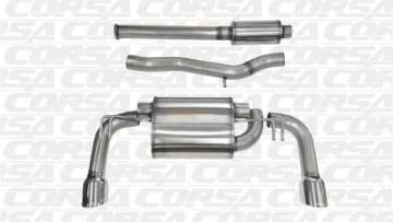 Picture of Corsa 2008-2015 Mitsubishi Lancer Evolution X Sedan 2-0L Polished Sport Dual Rear Cat-Back Exhaust