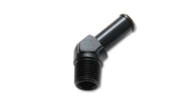 Picture of Vibrant 1-8 NPT to 1-4in Barb Straight Fitting 45 Deg Adapter - Aluminum