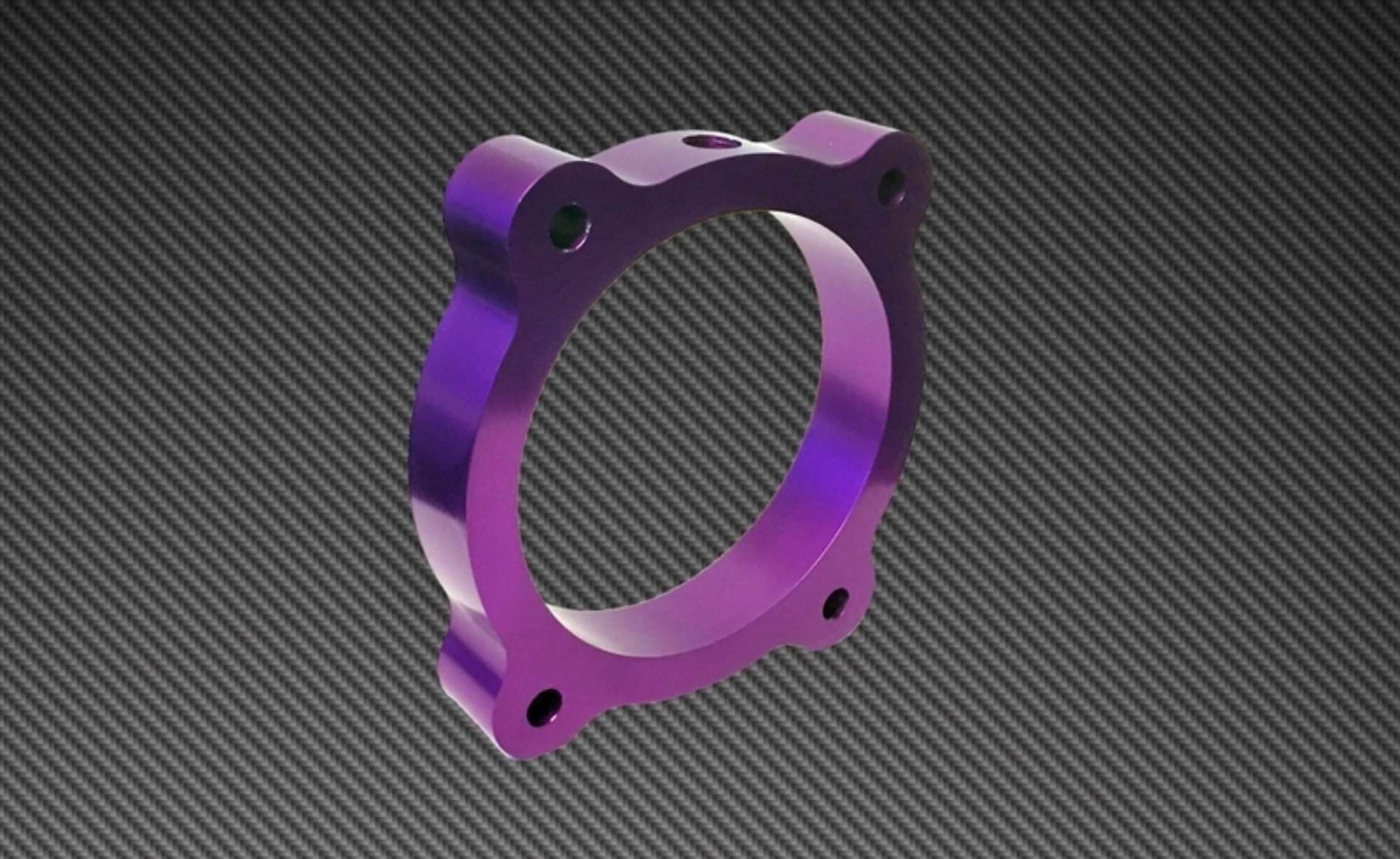 Picture of Torque Solution Throttle Body Spacer Purple: Hyundai Genesis V6 3-8L 2013+