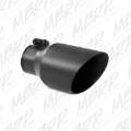 Picture of MBRP Universal 4in OD Dual Wall Angled 2-5in Inlet 8in Lgth Exhaust Tip - Black