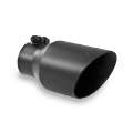 Picture of MBRP Universal 4in OD Dual Wall Angled 2-5in Inlet 8in Lgth Exhaust Tip - Black