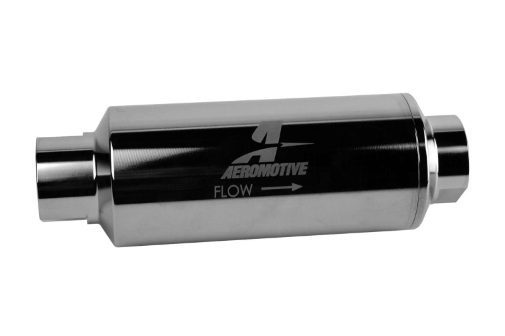 Picture of Aeromotive Pro-Series In-Line Filter - AN-12 - 40 Micron SS Element - Nickel Chrome Finish