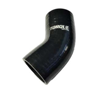 Picture of Torque Solution 45 Degree Silicone Elbow: 3 inch Black Universal