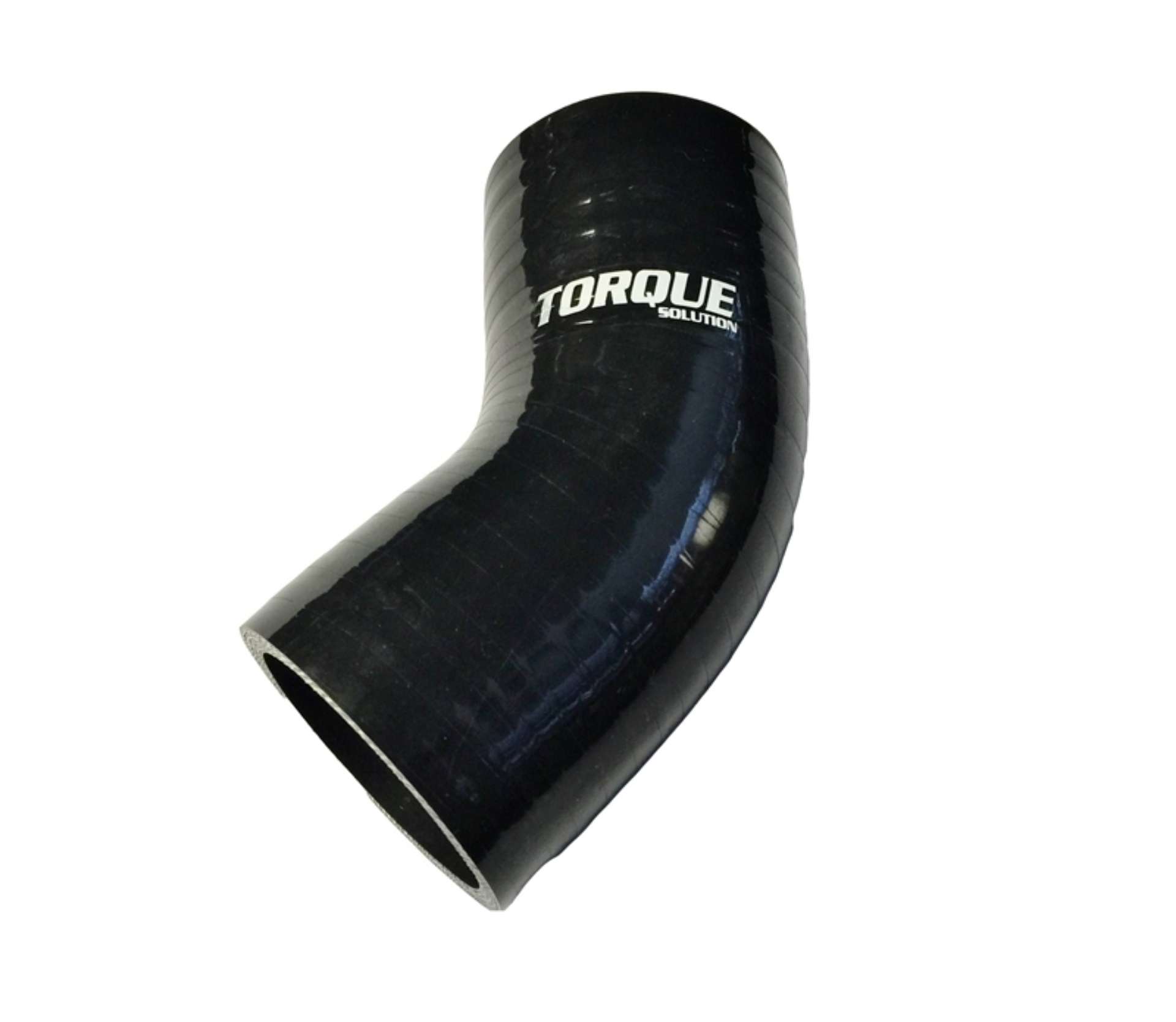 Picture of Torque Solution 45 Degree Silicone Elbow: 2-25 inch Black Universal