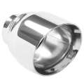 Picture of MagnaFlow Tip Stainless Double Wall Round Single Outlet Polished 4-5in DIA 2-5in Inlet 5-75in Length