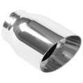 Picture of MagnaFlow Tip Stainless Double Wall Round Single Outlet Polished 3-5in DIA 2-5in Inlet 5-5in Length