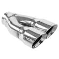 Picture of MagnaFlow Tip Stainless Double Wall Round Dual Outlet Polished 3in DIA 2-25in Inlet 9-75in Length