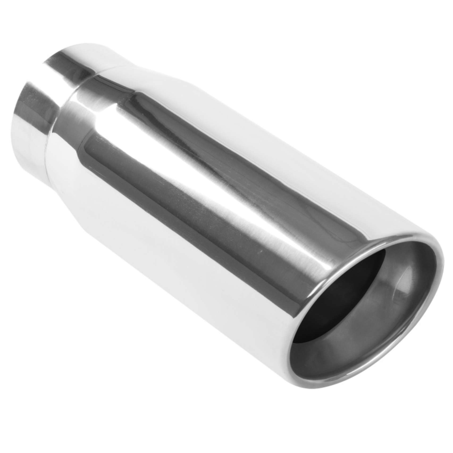 Picture of MagnaFlow Tip Stainless Double Wall Round Single Outlet Polished 5in DIA 4in Inlet 13in Length