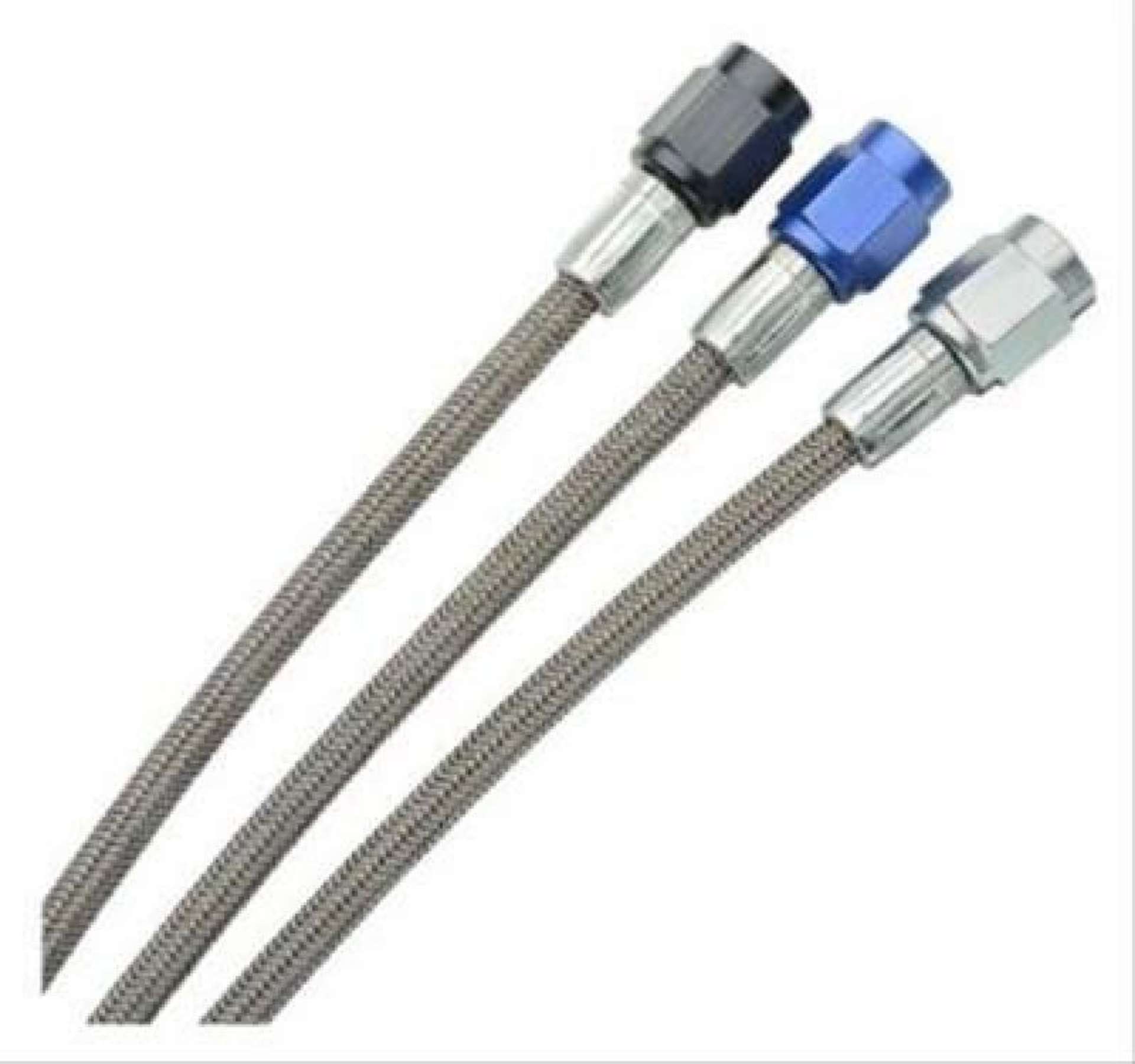 Picture of Fragola -2AN Brake Line w- -3AN Blue Alum- Nuts 10in