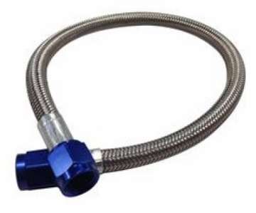 Picture of Fragola -4AN Hose Assembly Straight x Straight 48in Blue Nuts Nitrous Supply Line 4 Feet