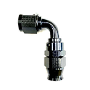 Picture of Fragola -4AN Real Street x 90 Degree Forged Hose End Black For PTFE Hose