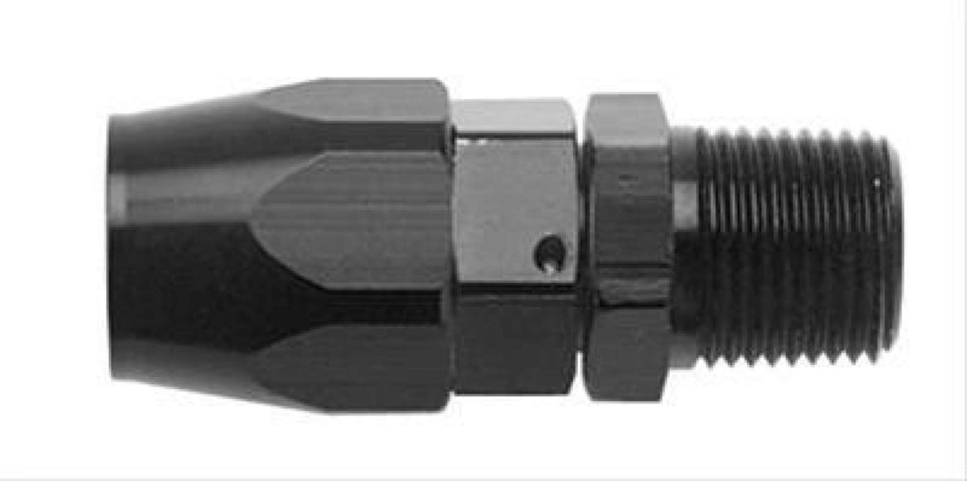 Picture of Fragola -12AN Straight Hose End x 1-2 NPT - Black