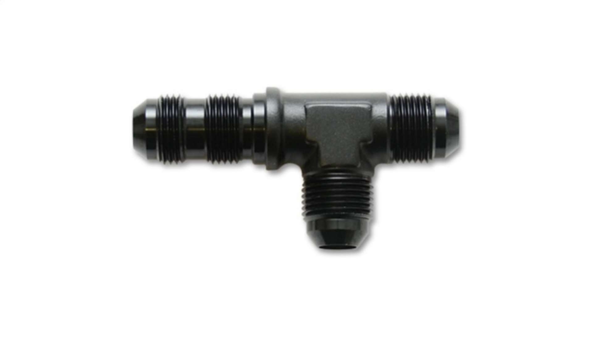 Picture of Vibrant -8AN Bulkhead Adapter Tee on Run Fittings - Anodized Black Only