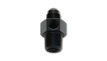 Picture of Vibrant -6AN Male to 1-4in NPT Male Union Adapter Fitting w- 1-8in NPT Port