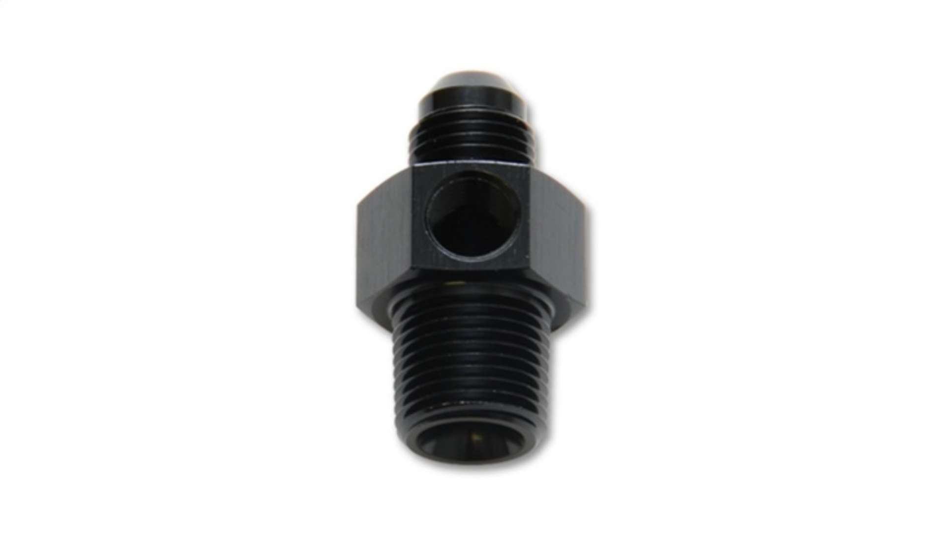 Picture of Vibrant -8AN Male to 1-4in NPT Male Union Adapter Fitting w- 1-8in NPT Port