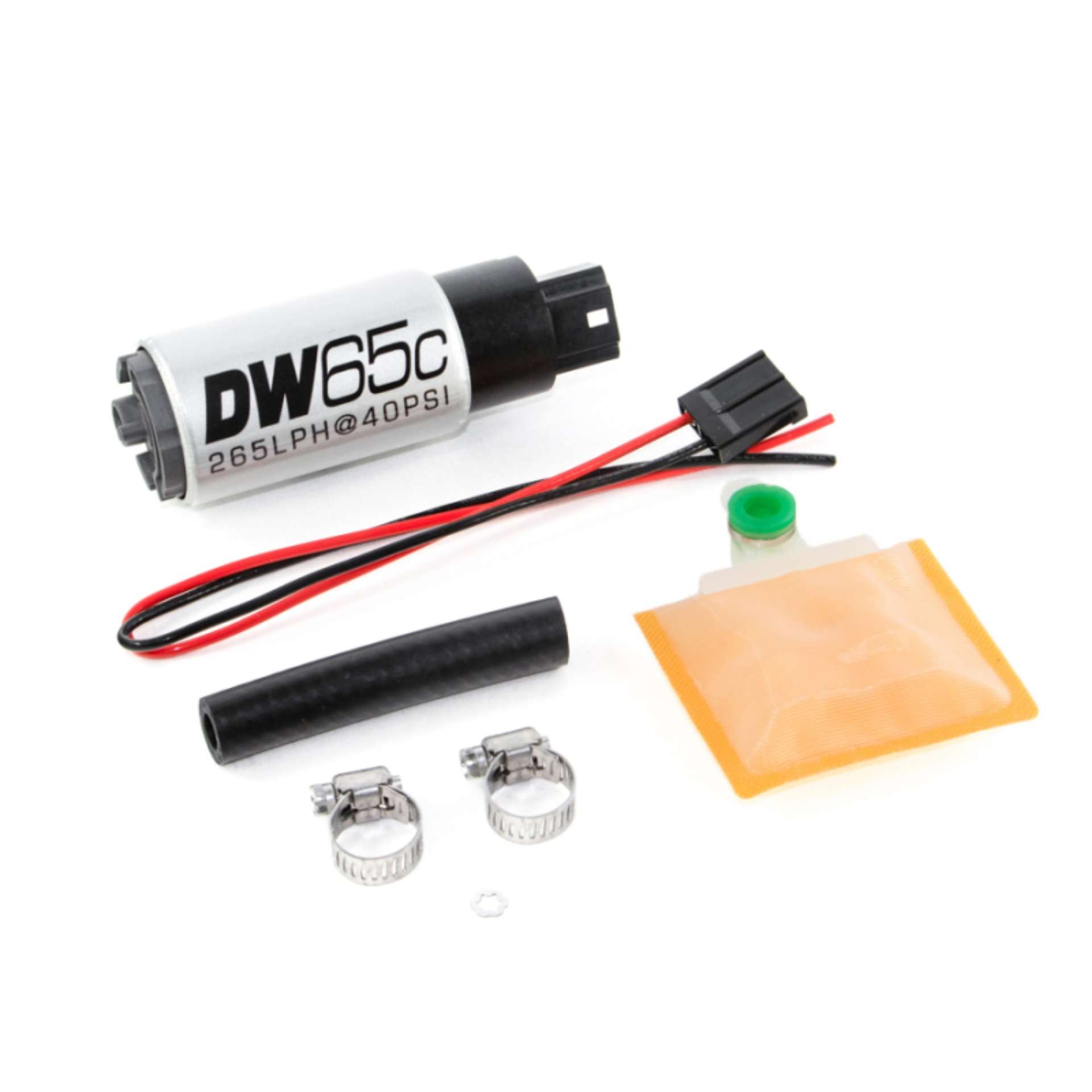 Picture of DeatschWerks 265 LPH DW65C Series Compact Fuel Pump w-o Mounting Clips w- Universal Install Kit