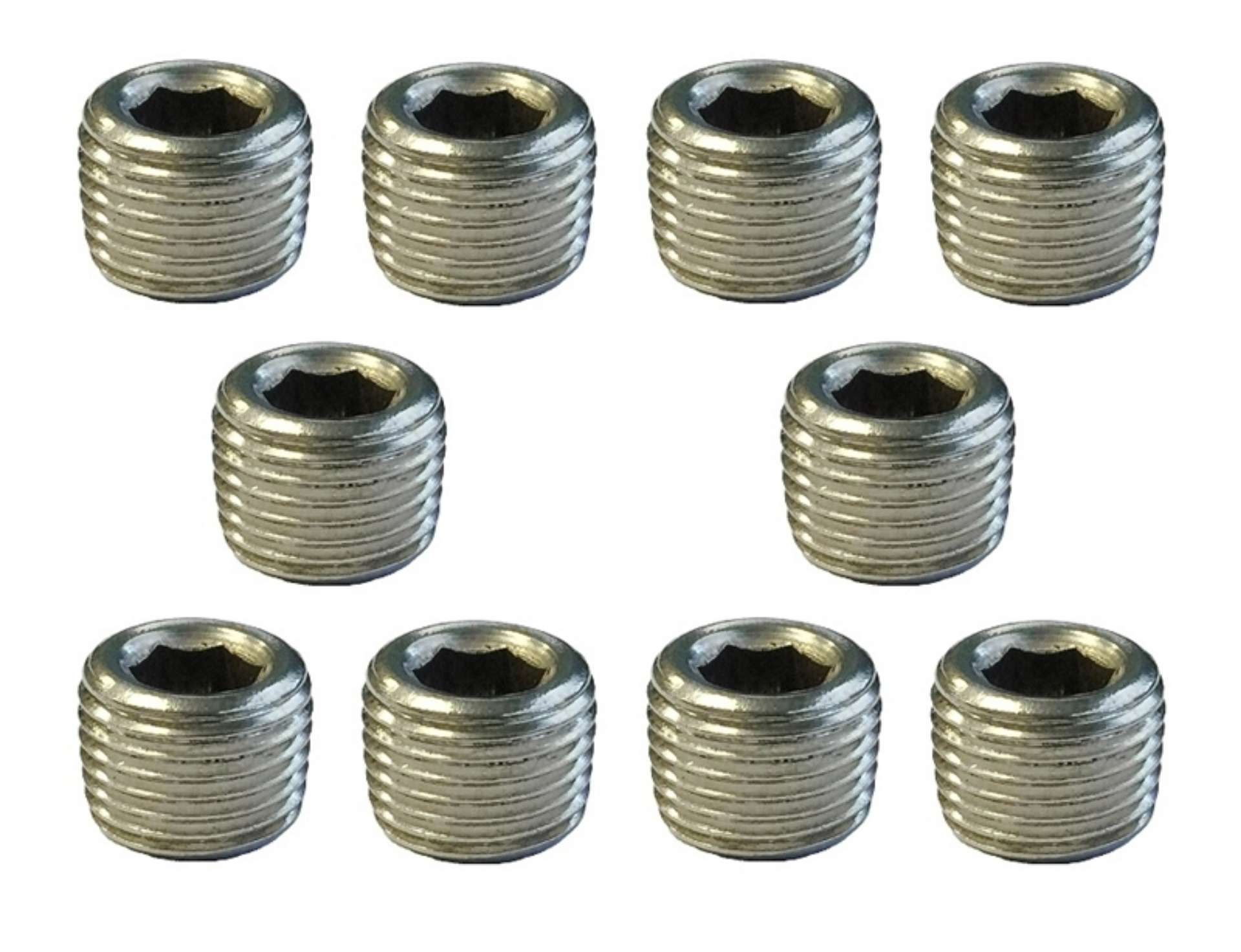 Picture of Torque Solution Stainless Steel 1-8 in NPT Plug: Universal 10 Pack