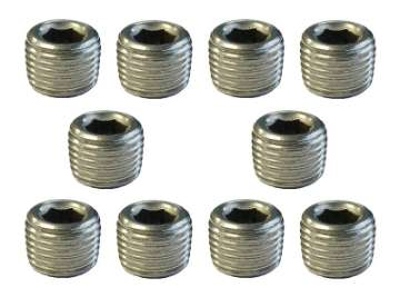 Picture of Torque Solution Stainless Steel 1-8 in NPT Plug: Universal 10 Pack