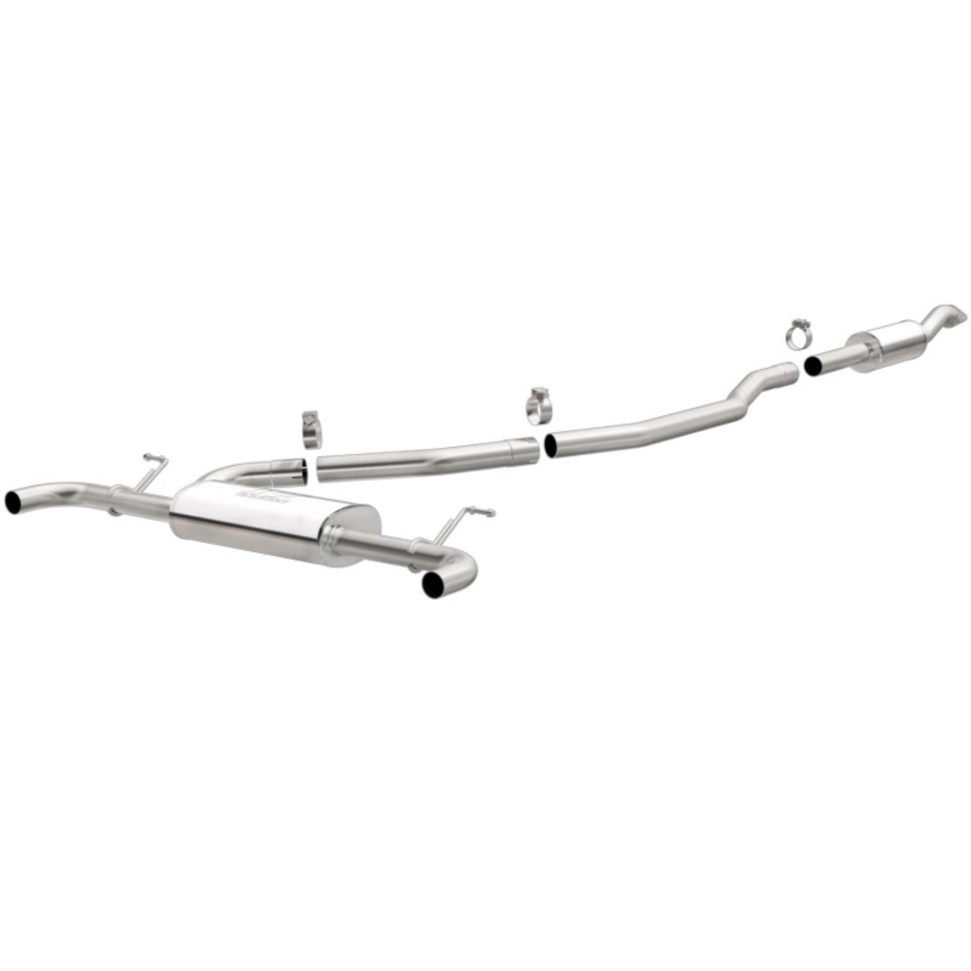 Picture of MagnaFlow 13-15 Lincoln MKZ L4 2-0L Turbo Stainless Cat Back Performance Exhaust Dual Split Rear