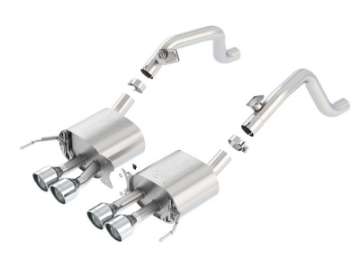 Picture of Borla 14-15 Chevy Corvette C7 w-o AFM w-o NPP Atak Rear Section Exhaust Quad Rd RL Tips