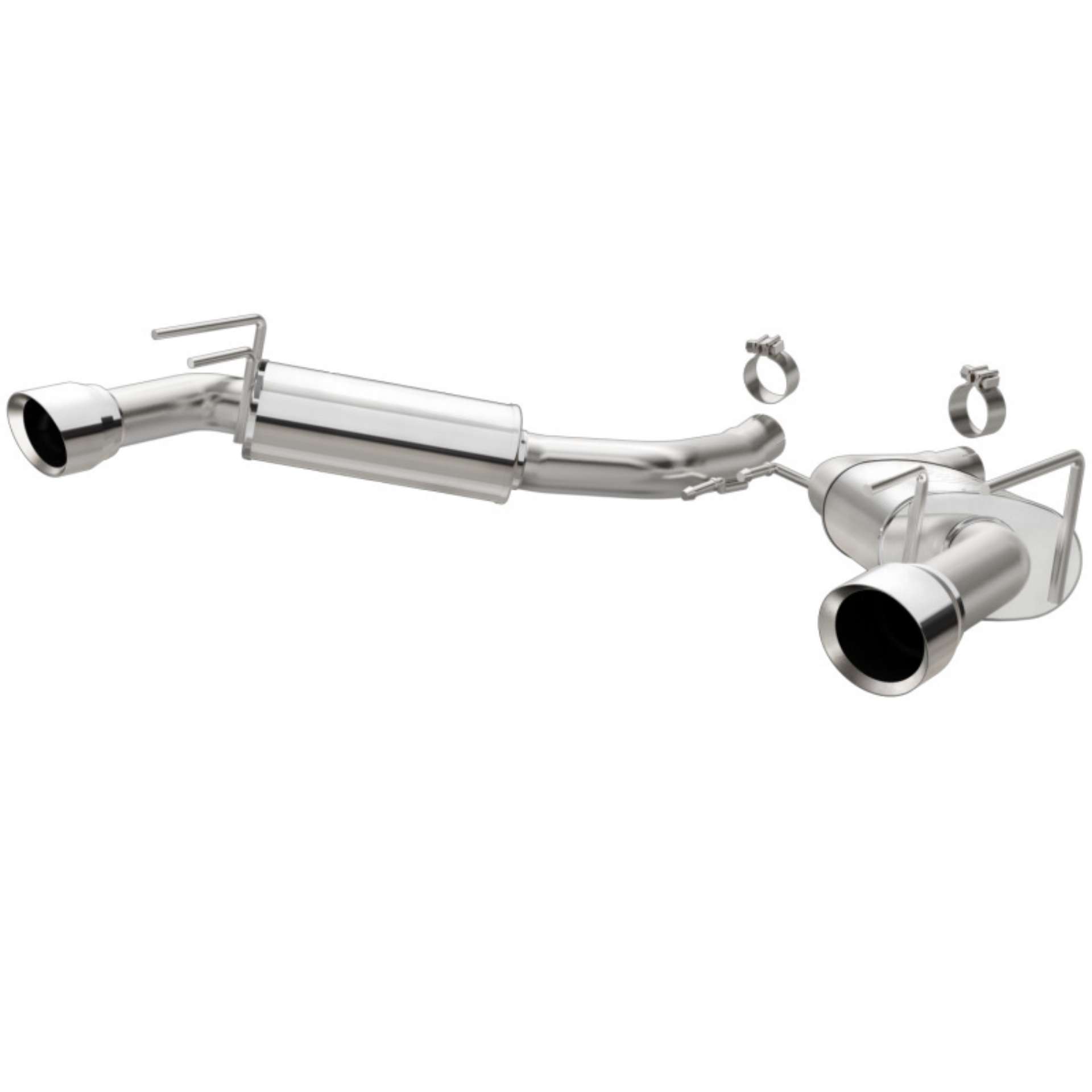 Picture of MagnaFlow Street Series Axle Back 14-15 Chevy Camaro 6-2L V8 SS Polished Dual Split Rear Exit