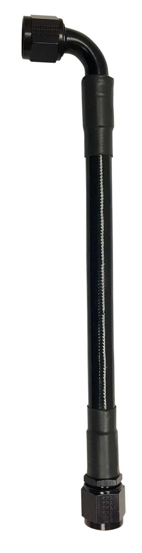 Picture of Fragola -8AN Ext Black PTFE Hose Assembly Straight x 90 Degree 20in