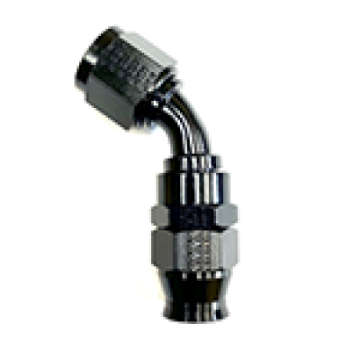 Picture of Fragola -6AN Real Street x 45 Degree 3-8 EFI Quick Disconnect Hose End Black