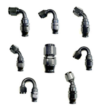 Picture of Fragola -6AN Real Street x 60 Degree 3-8 EFI Quick Disconnect Hose End Black