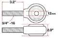 Picture of SPC Performance X Axis Sealed Flex Joint RH 3-4in-16x12mm BH x 2in W