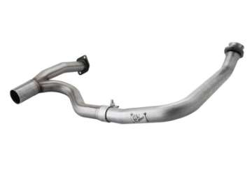 Picture of aFe Power Twisted Steel Y-Pipe Stainless Steel 2-5in 12-14 Jeep Wrangler V6 3-6L