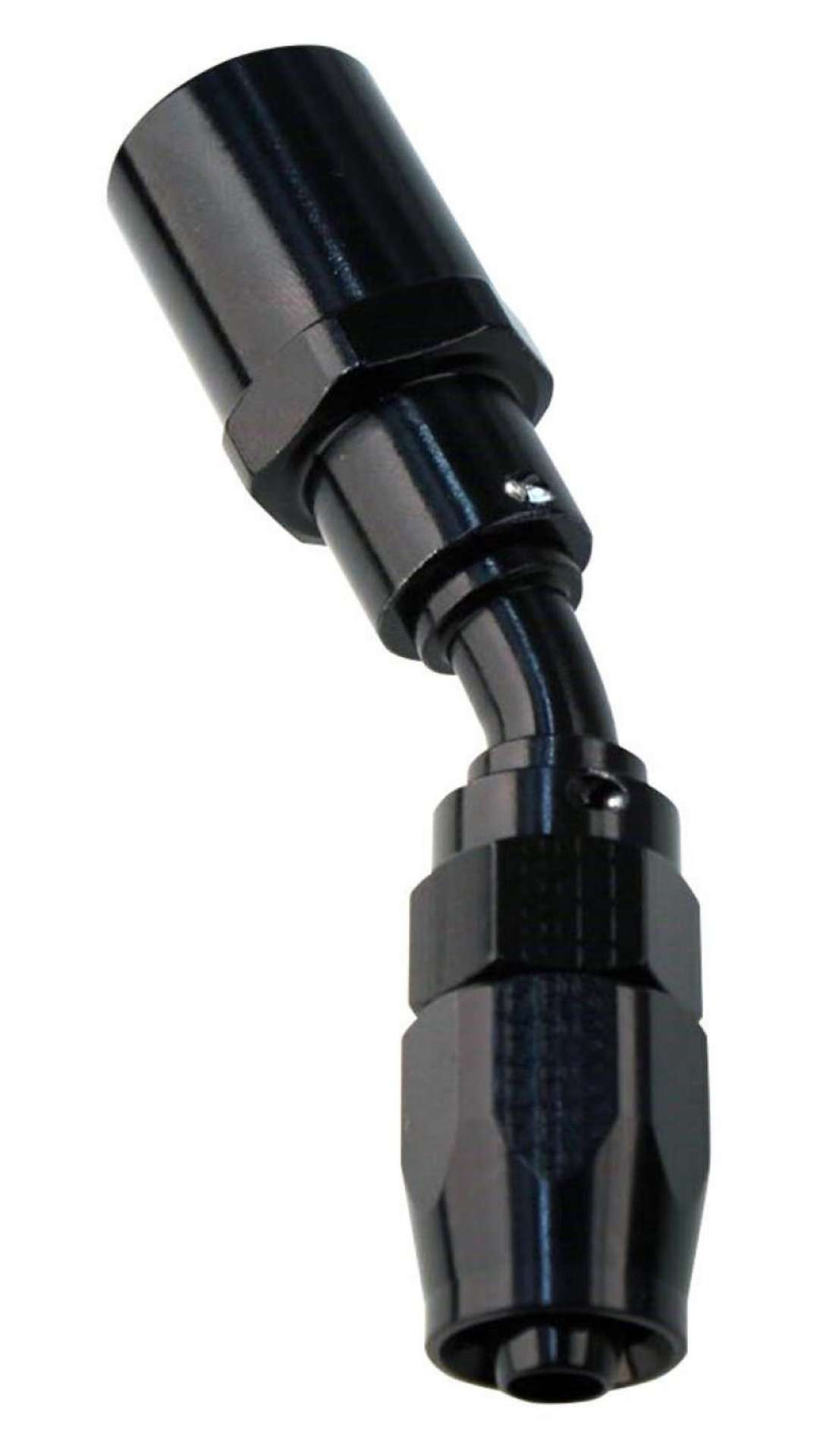 Picture of Fragola -6AN Pro-Flow x 30 Degree 3-8 EFI Quick Disconnect Hose End - Black