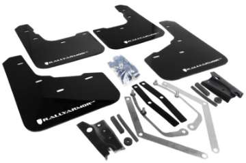 Picture of Rally Armor 13-19 Ford Fiesta ST Black UR Mud Flap w-White Logo