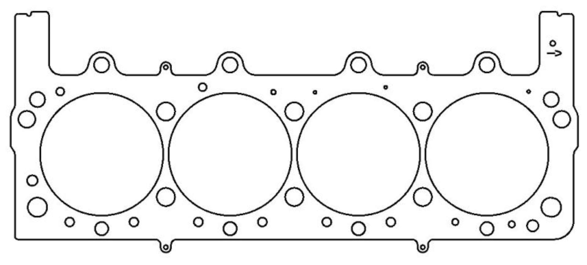 Picture of Cometic Ford 460 Pro Stock 4-685in Bore -051 inch MLS-RH A500 Block Head Gasket