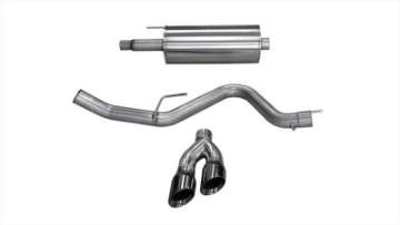 Picture of Corsa 2015-2020 Ford F-150 5-0L V8 Super Crew Cab Black Sport Single Side Dual 4in Tips CB Exhaust