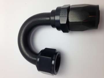 Picture of Fragola -10AN Nut x -12AN Hose Reducing Hose End 180 Degree - Black