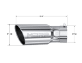 Picture of MBRP Universal Tip 6in OD 5in Inlet 15-5in Length 30 Deg Bend Angled Rolled End T304